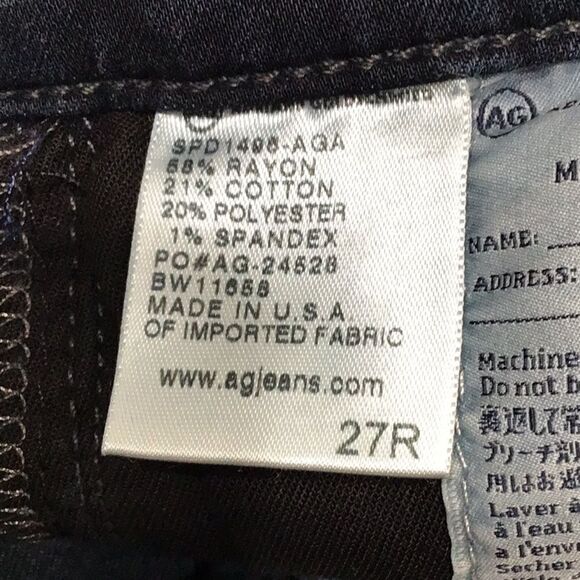 AG Adriano Goldschmied THE MIDDI Mid-Rise Dark Wash Legging - Picture 14 of 15